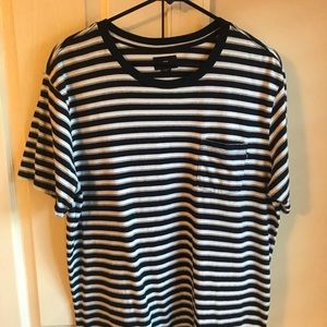 Obey Striped T-Shirt w/ chest pocket